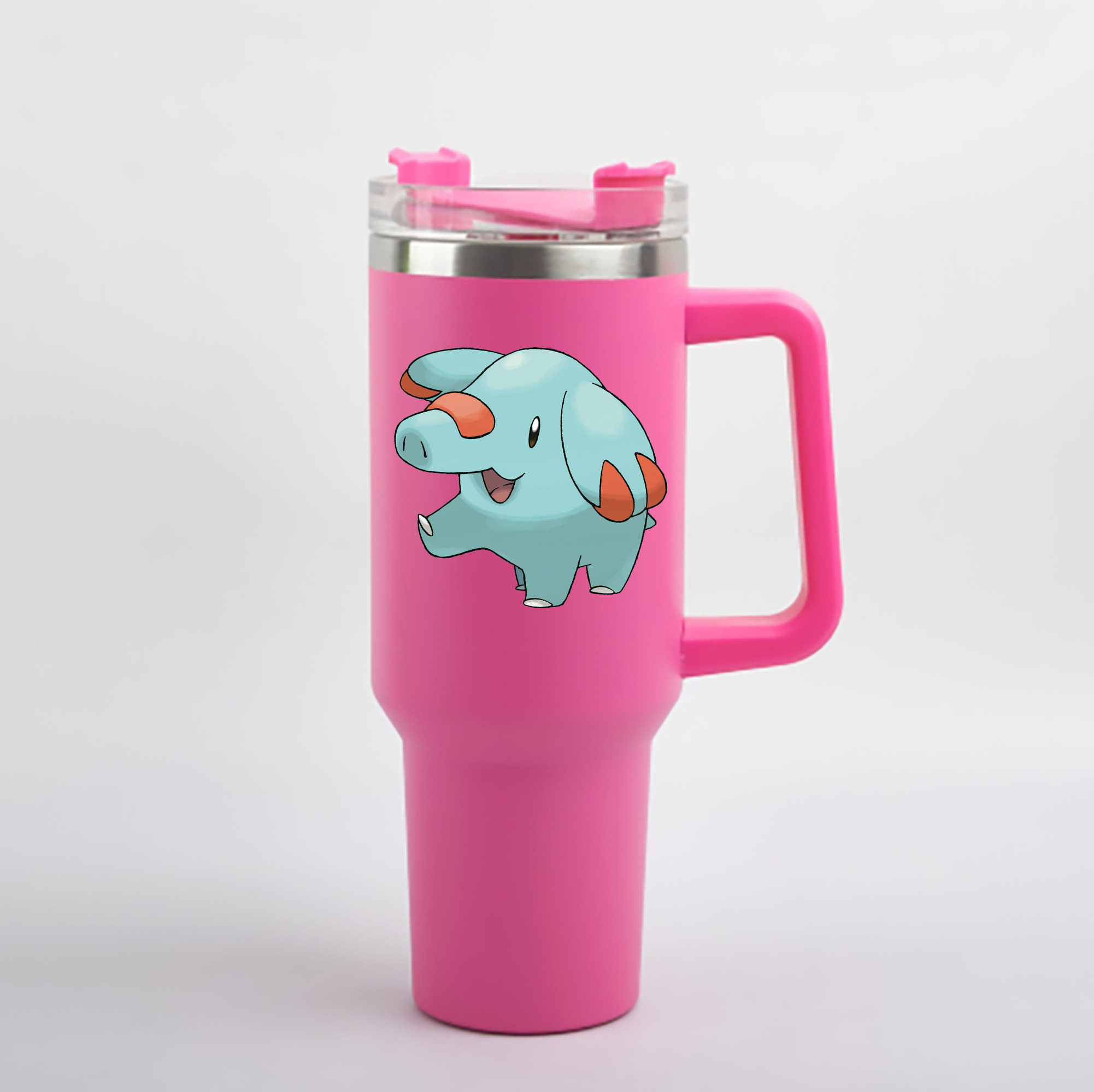 （画像用） ポケットモンスター Pokémon 1200mL車用タンブラー - クリスタルステッカー（プラスチックストロー付き）